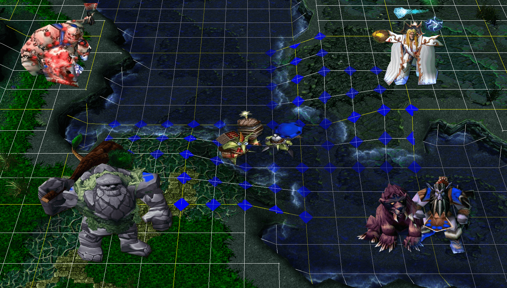 Terrain and Creep Paths in DotA